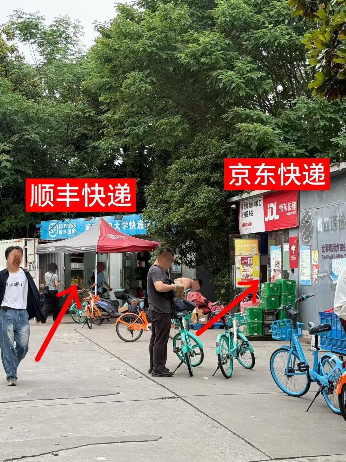 东门快递处顺丰与京东取件点